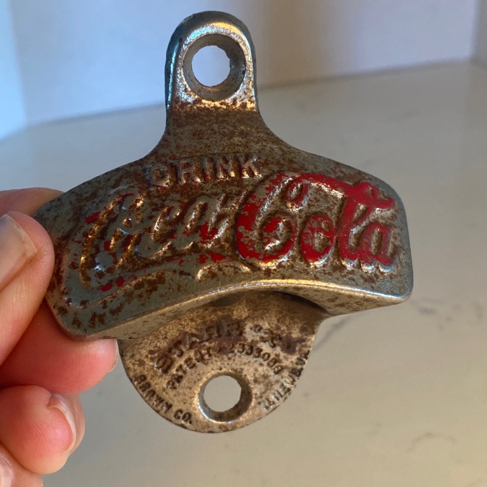 Coca Cola Metal Wall Bottle Opener with Red Logo